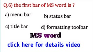 computer MCQ's/ms word MCQ's/for all competitive exams/ #shorts #computershorts #mswordmcq screenshot 3