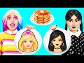 Pancake Art Challenge with Wednesday Addams | Epic Food Battle