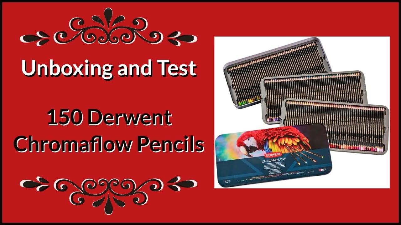Unboxing and Test - 150 Derwent Chromaflow Pencils - YouTube