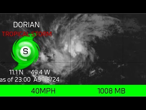 Tropical Storm Dorian 2019 path update: Dorian gains strength as it tracks closer to Caribbean