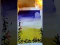 Magical Moonlight Sunset 🌙✨ | Easy Painting for Beginners #shorts #drawing