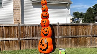 Gemmy 2010 9FT Tall Halloween Inflatable Pumpkin Stack