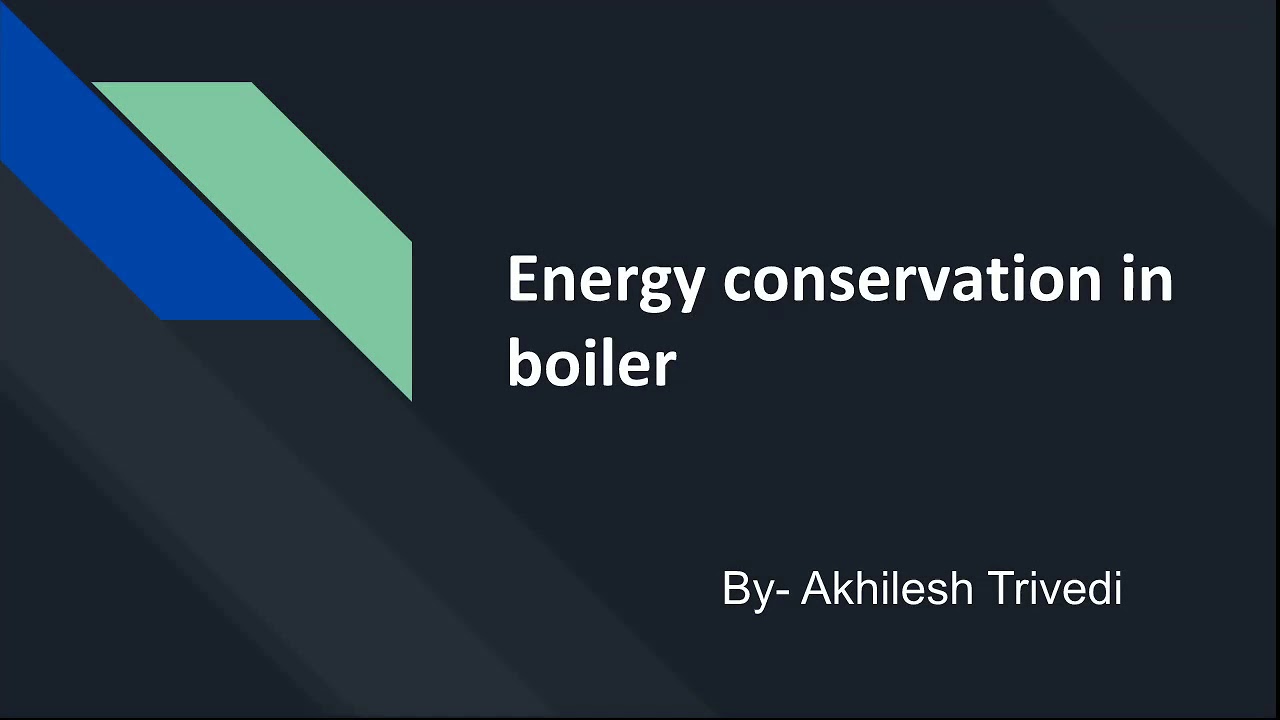 Energy conservation in boiler - YouTube