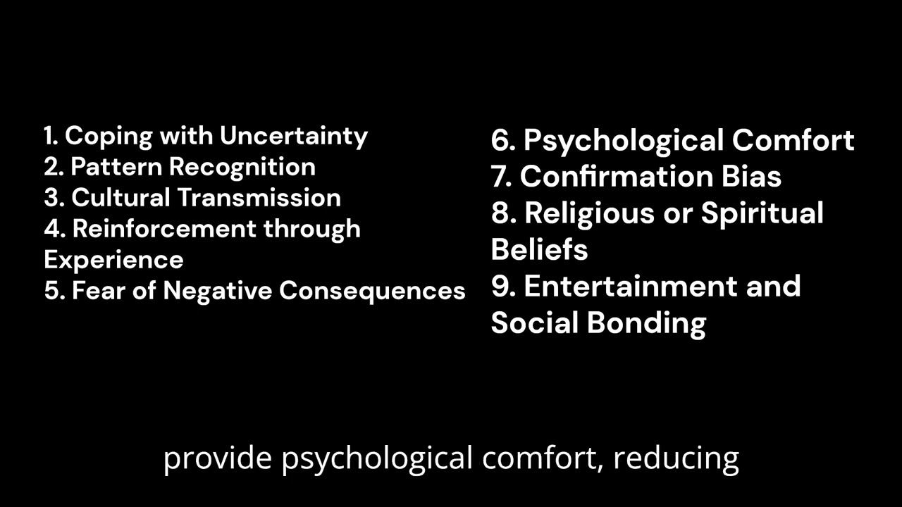 Why people believe in superstitions: