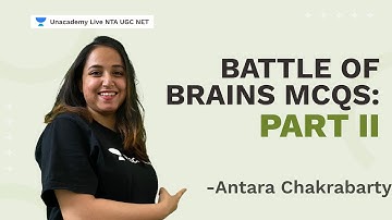 Battle of Brains MCQs Series Part 11 | Antara Chakrabarty | NTA UGC NET