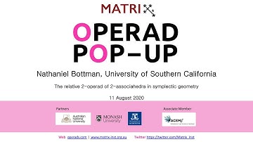 Nathaniel Bottman - The relative 2-operad of 2-associahedra in symplectic geometry