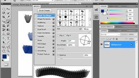 Photoshop CS5 Tutorial Creating Custom Brush Tips in the Brush Pane Adobe Training Lesson 6.3