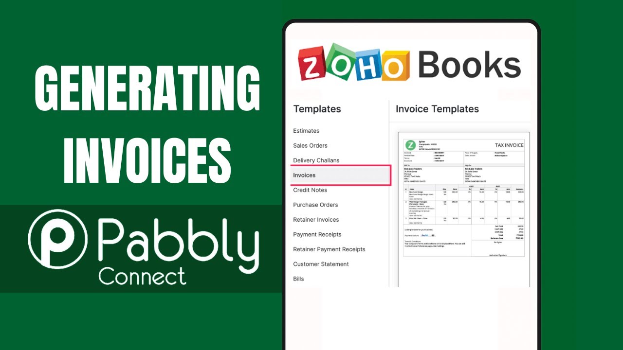 How to Send Zoho Books Invoices Automatically via WhatsApp Using Pabbly ...