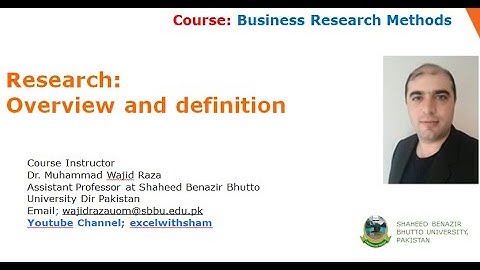 Lecture 1-BRM: Definition and Overview of Research