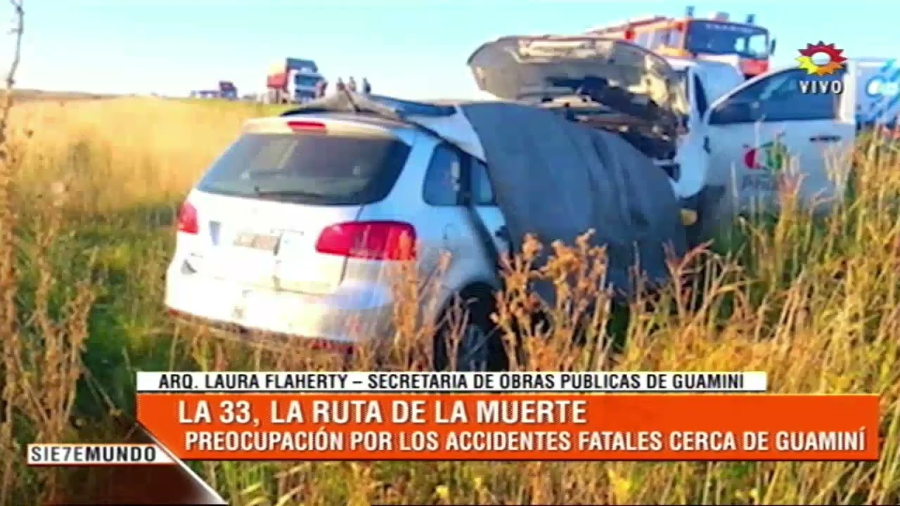 La 33 , la ruta de la muerte Preocupación en Guaminí por los accidentes fatales