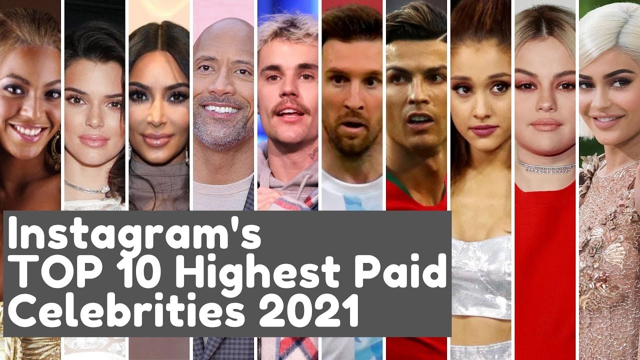 TOP 10 Highest Paid Celebrities on Instagram 2021 - YouTube