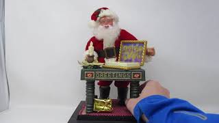 Vintage Christmas Musical Santa Claus 1998 Holiday Creations Figurine 1999 2000 Calendar