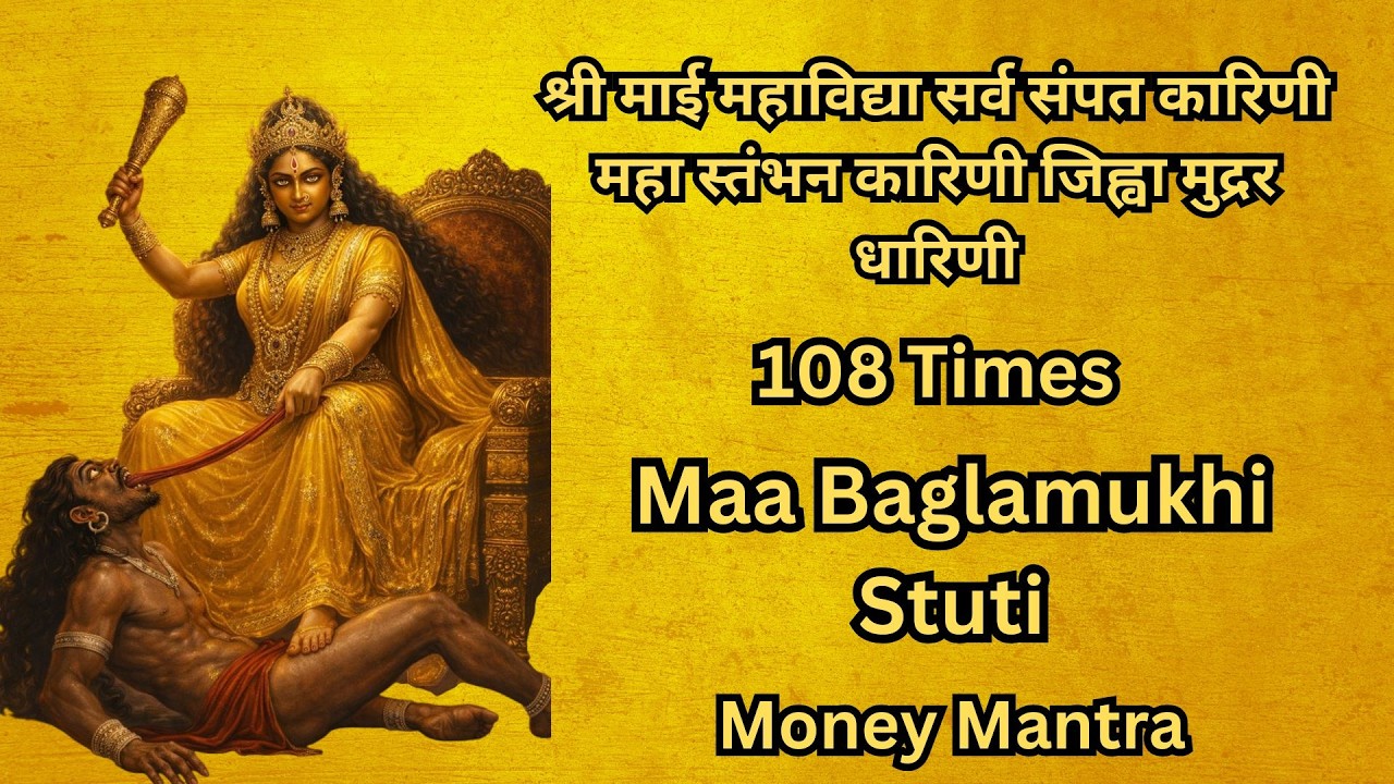श्री माई महाविद्या सर्व संपत कारिणीमहा 108 Times | Maa Baglamukhi Stuti | money blockage removal