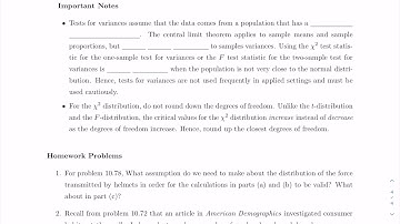 Hypothesis Tests for Variance Part 3