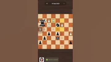 Chess.com 18 September Daily puzzle #chessforfun #shorts #chesstricks #rookiechess #shorts2023
