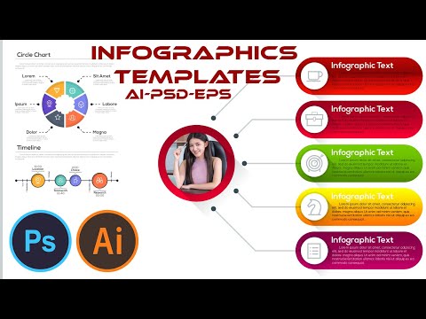 Flat Infographics Brochures Free Download In PSD AI And EPS Files |Urdu Hindi| |Photoshop Tutorial|