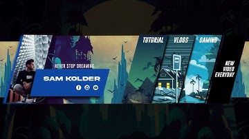 Clean YouTube Channel Banner | Pixellab Tutorial