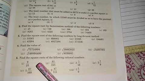 #Square Roots Exercise-3.2 Q.No.5 Class-8(Prachi)