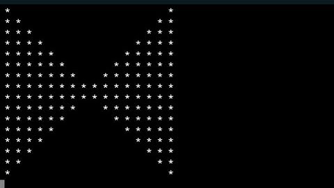butterfly pattern program in c || for loop