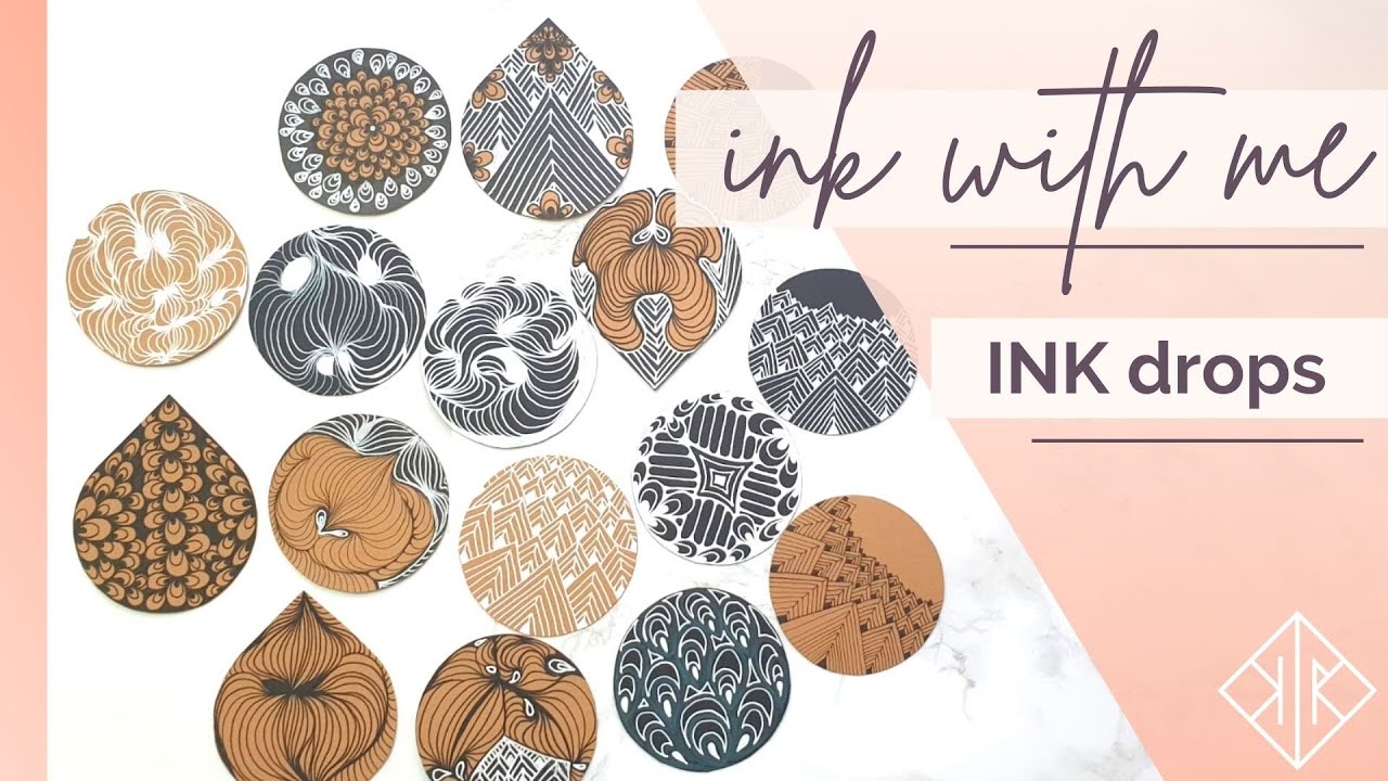 INK / DRAW WITH ME | INKdrops | drawing abstract patterns on small ...