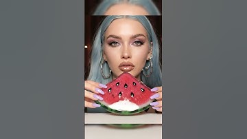 Try glass fruits with me! - Crunchy Watermelon🍉 #asmr #ai #eatingasmr #relax #mukbang #glassfruits