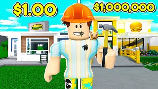 Turning $1 Restaurant to $1,000,000 Restaurant! (Roblox Bloxburg)