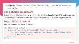How to Hide a Button After an Onclick Event with JavaScript