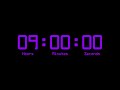 9 Hours Countdown Timer with Alarm & Time Markers / Chapters - Retro Digital - Purple