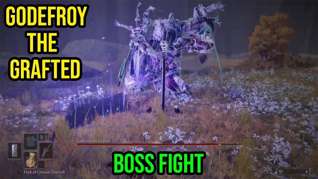 Elden Ring "GODEFROY THE GRAFTED" Boss Fight "GODFREY ICON" (EVERGAOL