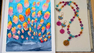 Watercolor & jewelry: Wild Sky Sam's Bead Box
