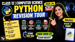 Class 12 Computer Science | Python Revision Tour | BOARDS 2025-26 | Part A | Best Explaination