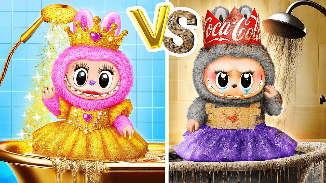 Бедная VS Богатая ЛАБУБУ Принцесса! Поделки для кукол