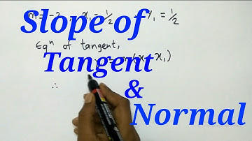 Applications of Derivatives | Slope of Tangent & Normal | 03 Marks | HSC(12th) Sci, Comm & Arts