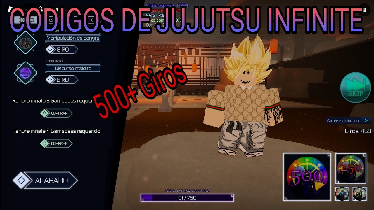 TODOS LOS CODIGOS DE JUJUTSU INFINITE +500 - YouTube