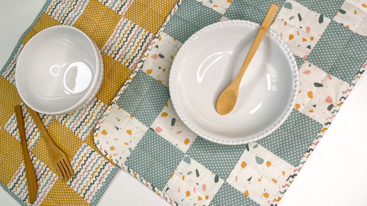 💖 MANTELES INDIVIDUALES de Patchwork 👩‍❤️‍👨 Estilo "Tú y yo"  Fáciles y Modernos