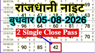 Rajdhani Night 2026 Wednesday 2 Single Close Pass Successful
