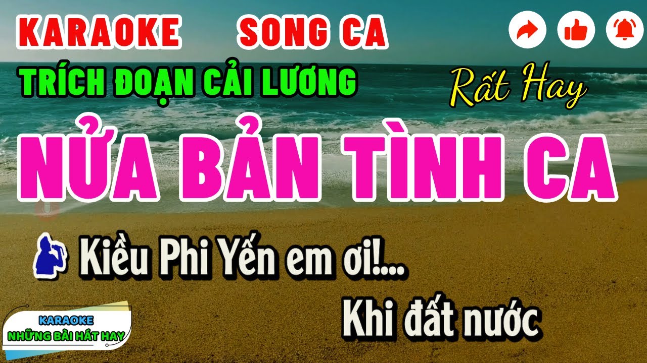 Karaoke Trích Đoạn NỬA BẢN TÌNH CA | Song Ca | Dễ Hát
