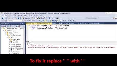 MSSQL -  Fix Error - An object or column name is missing or empty  For SELECT INTO with comments