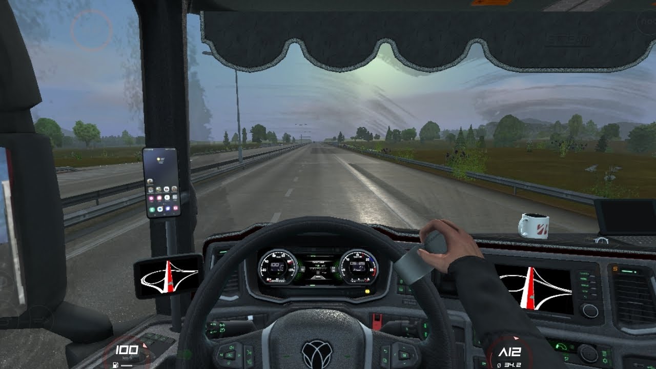 Viagem simulada de Zurich até Nancy Scania R520 no double trailer #toe3 