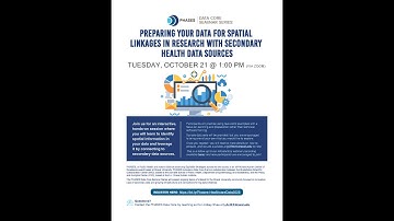 Preparing your data for spatial linkages in research with secondary health data sources