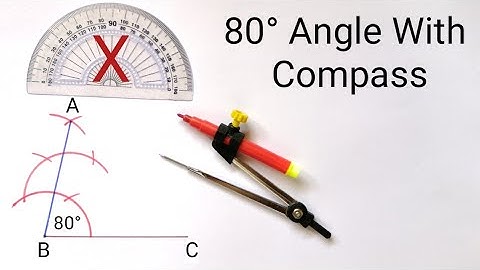 How To construct 80 Degree Angle With Compass | 80 Degree Angle With Compass