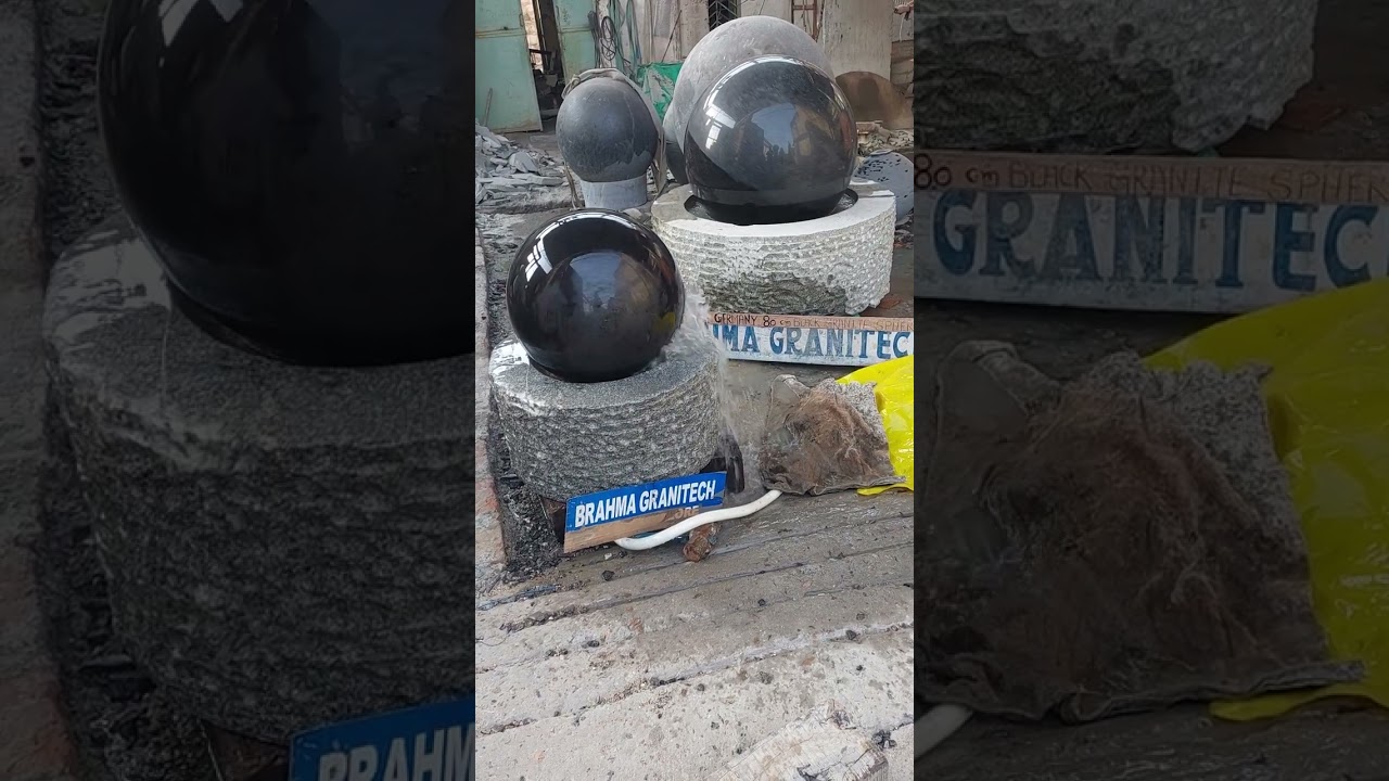 Black granite ball fountain, Stone Fountain Balls, Rolling Stone Fountain, Rotating Balls,Globe