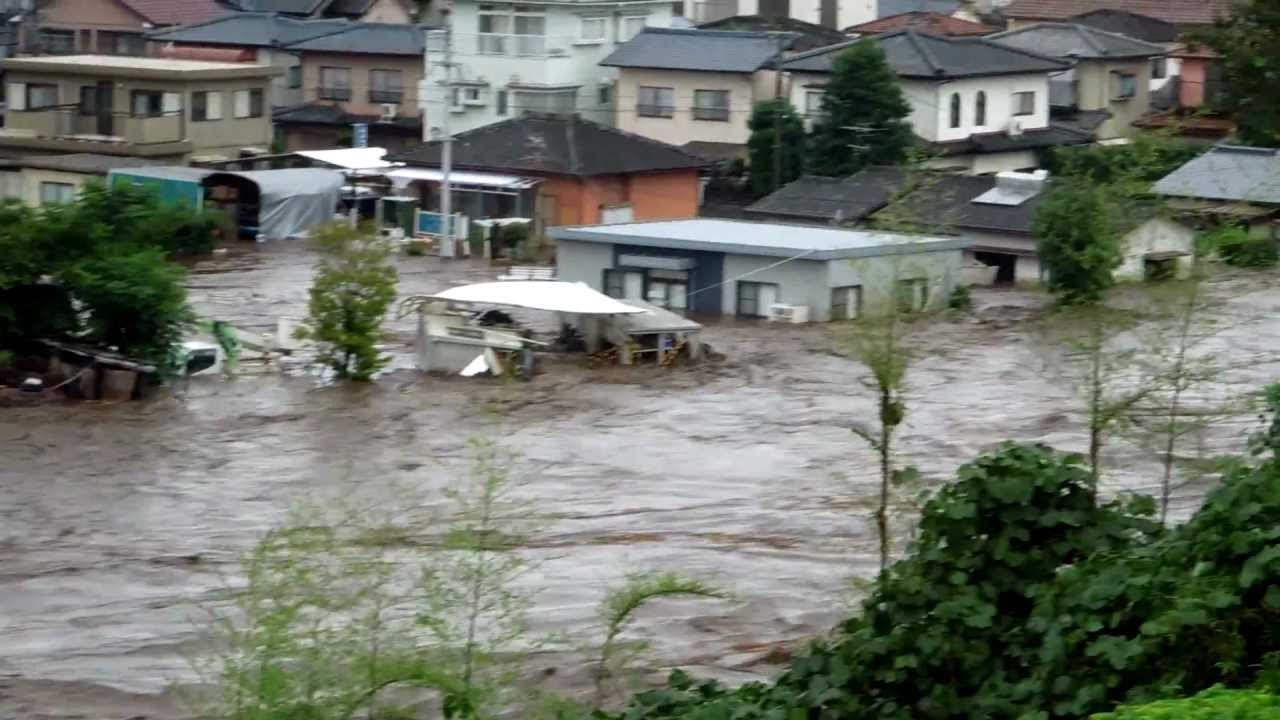 熊本市 白川の氾濫 Youtube