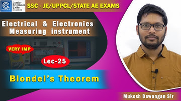 Lec 25 I Blondel’s Theorem  I SSC JE 2020 I State JE & AE Exams