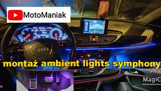 Montaż oświetlenia LED RGB Aliexpress symphony atmosphere ambient light Install audi A6 C7 4G