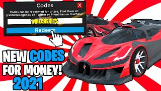 *4 CODES* ALL WORKING CODES FOR VEHICLE LEGENDS 2021! ROBLOX VEHICLE LEGENDS CODES 2021