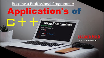 c++ programming | swap two numbers using third variable in c++ program | coding |2D animation