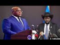 En direct  conference de presse du president felix tshisekedi et salva kier president du sudsoudan