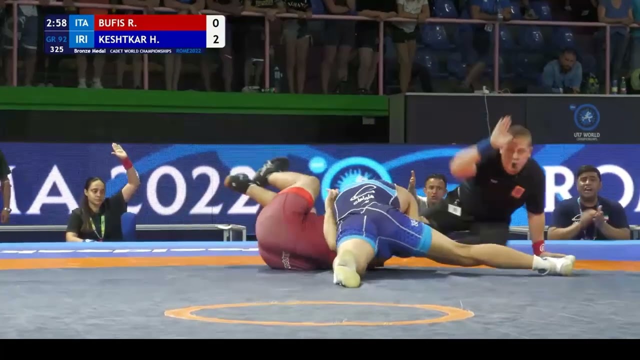 GR 92 KG BRONZE MEDAL MATCH | CADET WORLD CHAMPIONSHIP ROMA 2022|