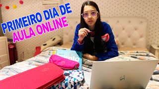 MEU PRIMEIRO DIA DE AULA ONLINE NA QUARENTENA | Luluca